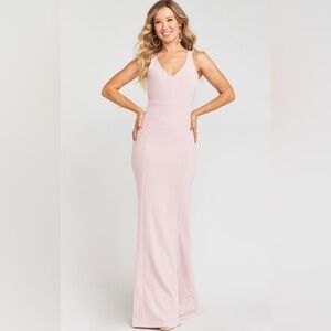 Show Me Your Mumu Morgan Maxi Trumpet Dress in Vintage Rose